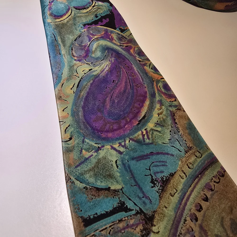 Multicolor Abstract Pattern Tie - Picture 3 of 9